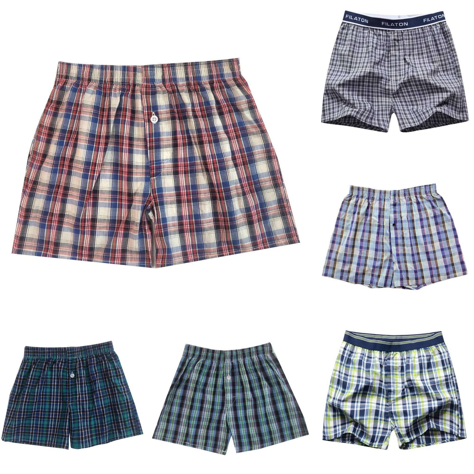 Men's plaid beach shorts-min
