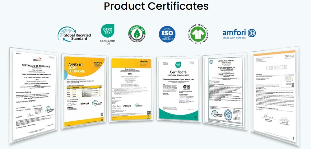 Yongrui Custom Boxer Briefs Manufacturers Product Certificates