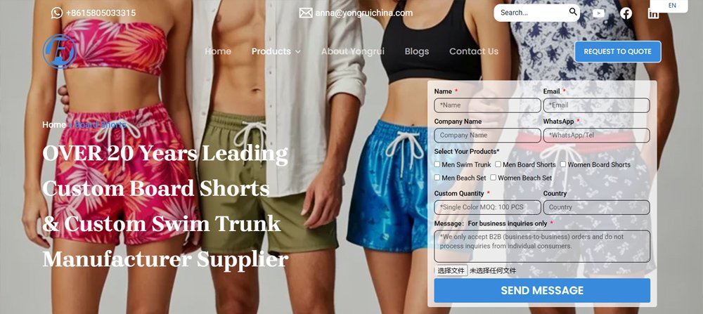 Yongrui Board Shorts Manufacturers