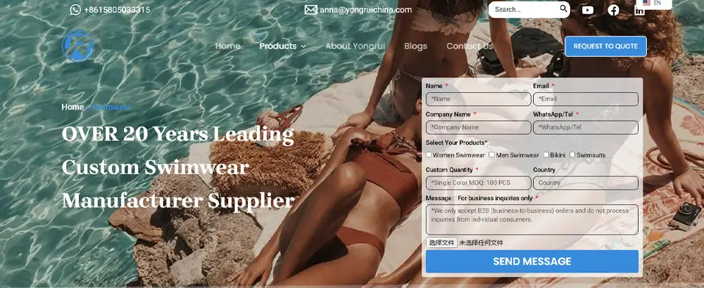 Wholesale Bathing Suit Vendors Yongrui